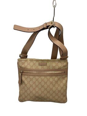 Gucci beige Pink Jumbo GG embossed Chain Crossbody Bag